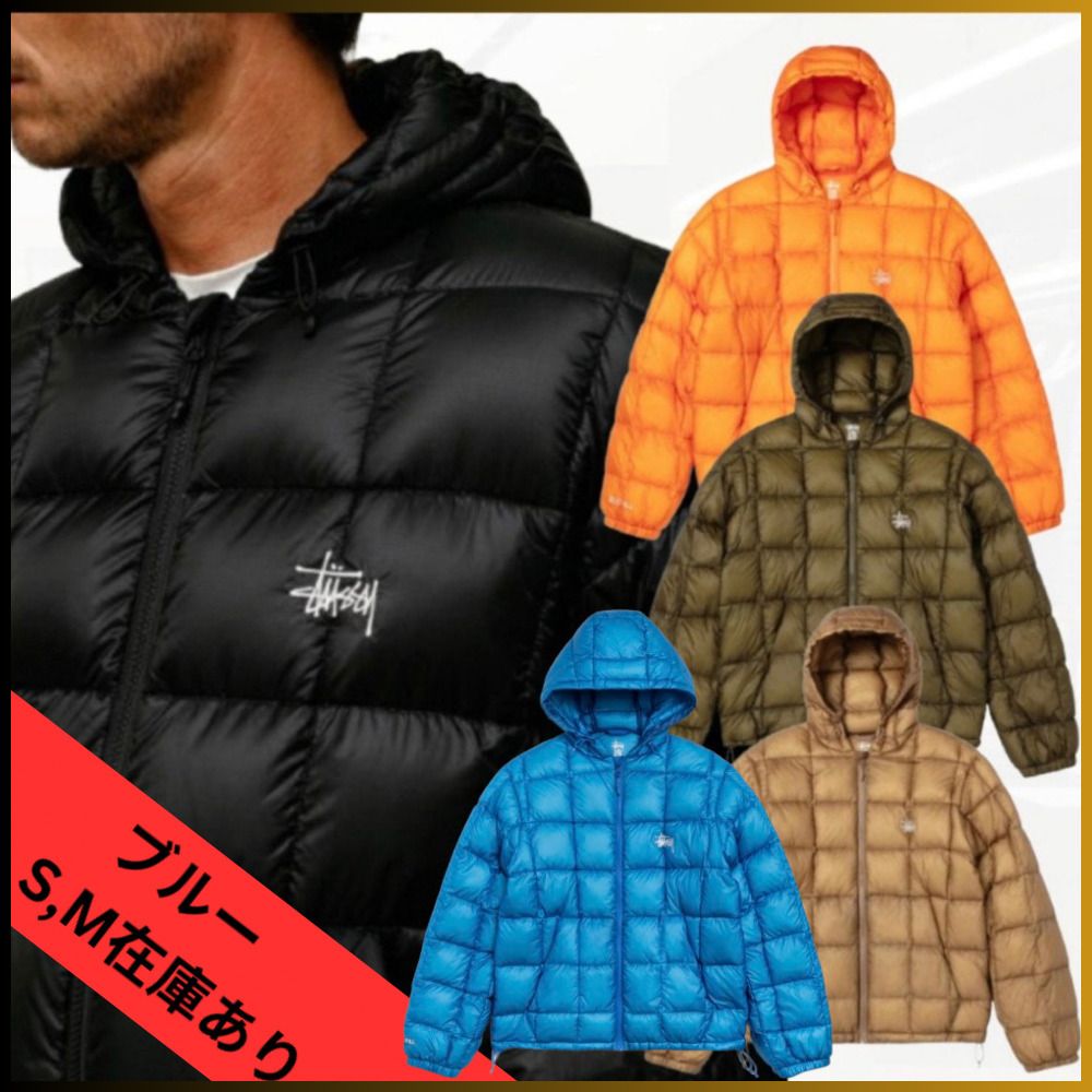 600フィル☆Stussy☆MIDWEIGHT フード ダウンジャケット (STUSSY