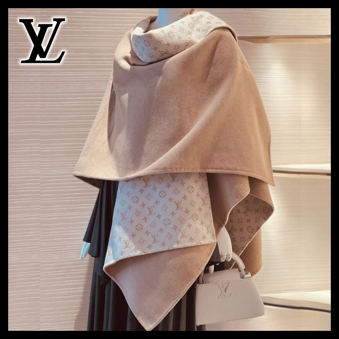 リバーシブル】ルイヴィトン ケープ カーディガン モノグラム (Louis