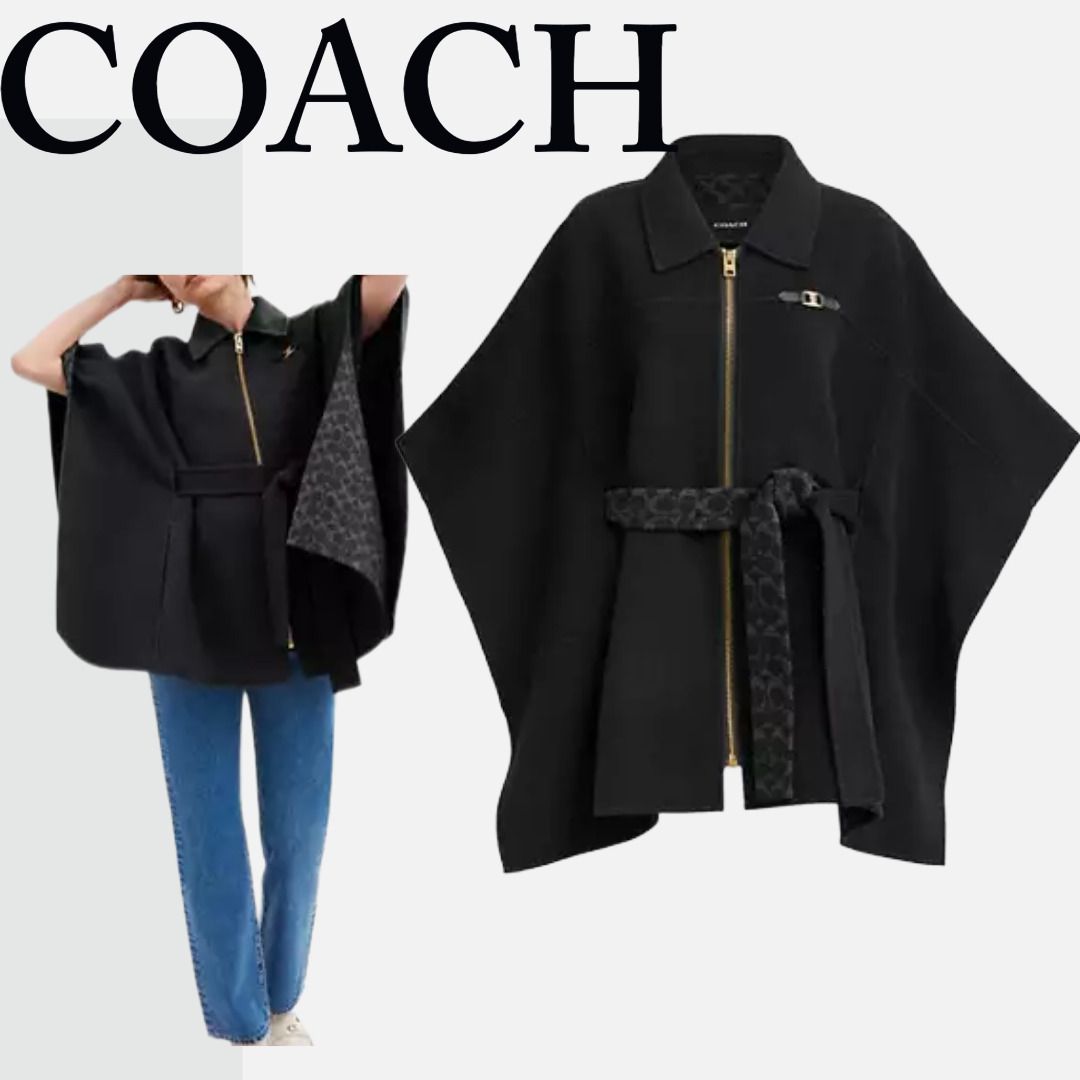 COACH ダブル フェイス ウール ケープ (Coach/ポンチョ・ケープ) CU420