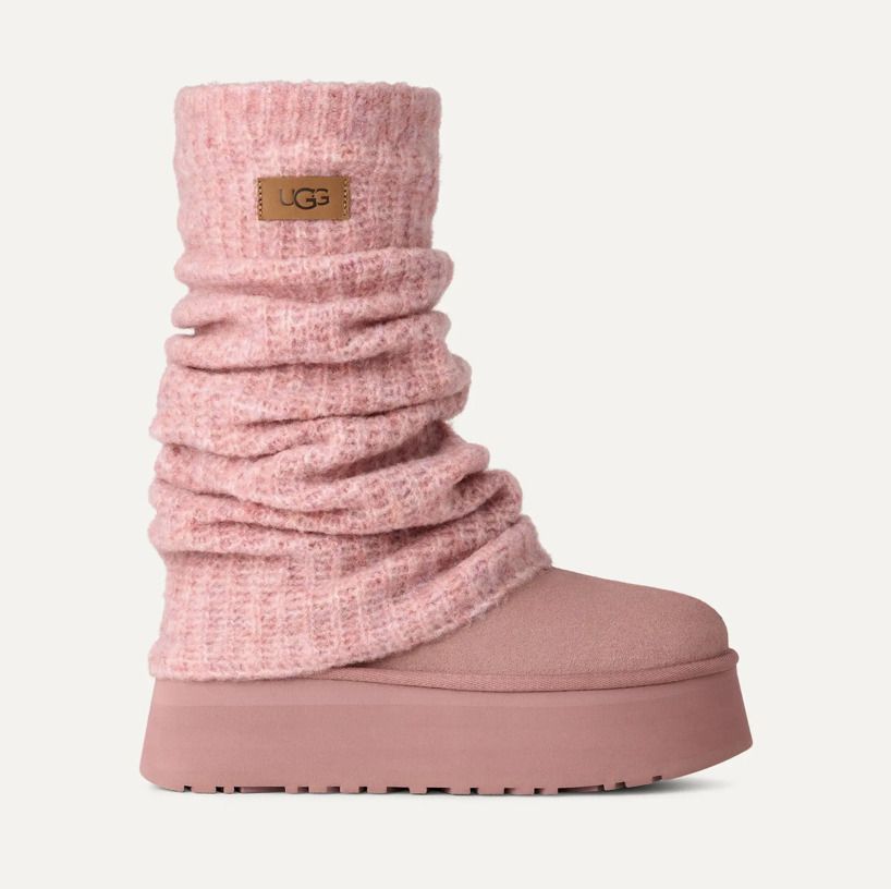 UGG】pink可愛い Classic Mini Dipper レッグウォーマーブーツ (UGG