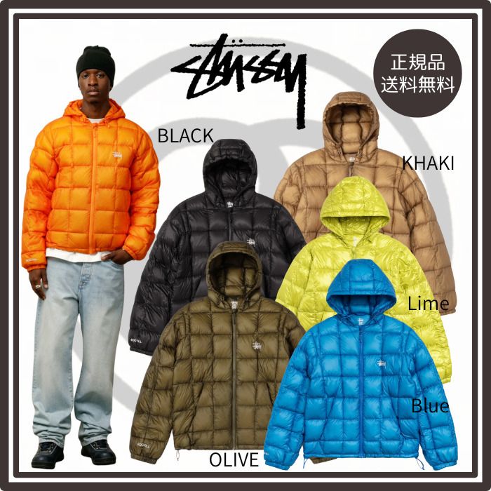 送料無料】*STUSSY* MIDWEIGHT HOODED PUFFER ダウン (STUSSY/ダウン