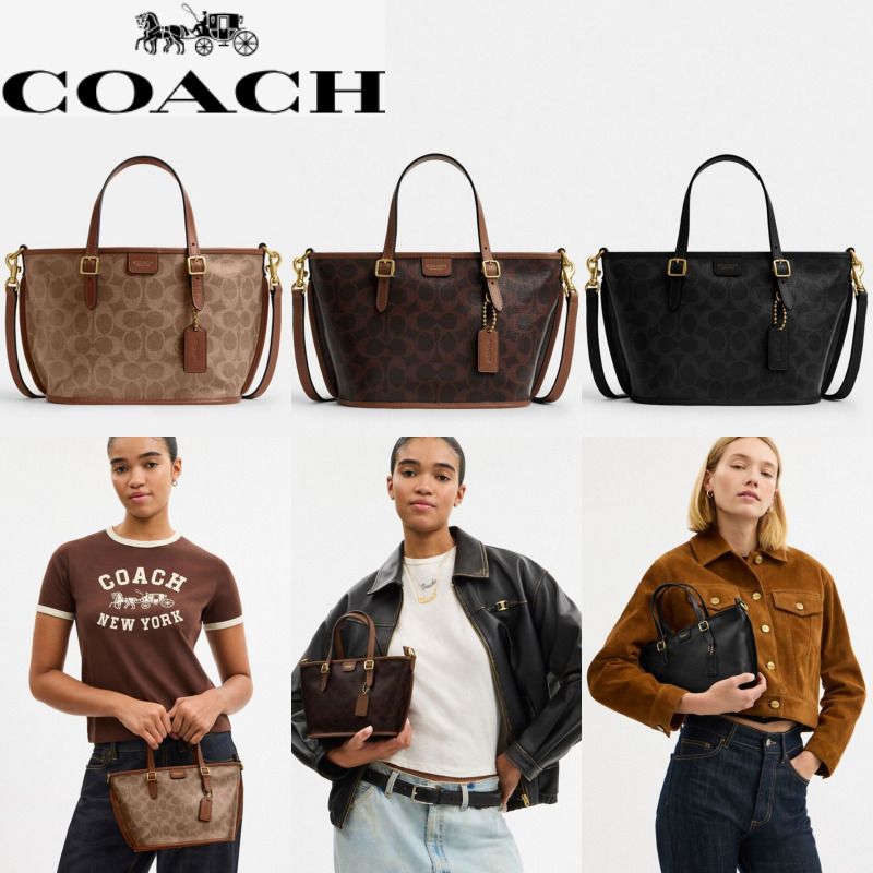 正規品☆Coach☆タクシートートバッグ21 シグネチャーキャンバス