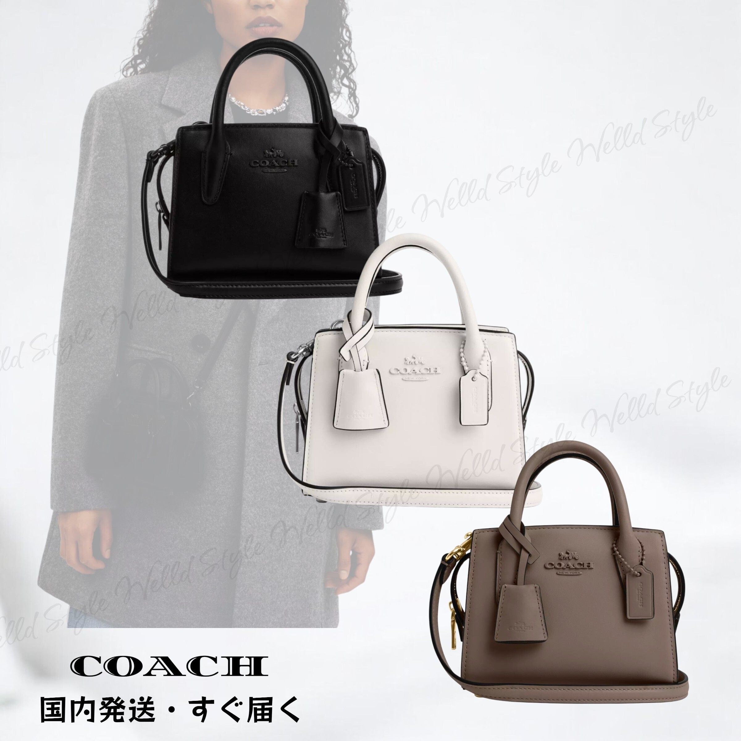 国内発送・すぐ届く【COACH】アンドレア ミニ キャリーオール (Coach