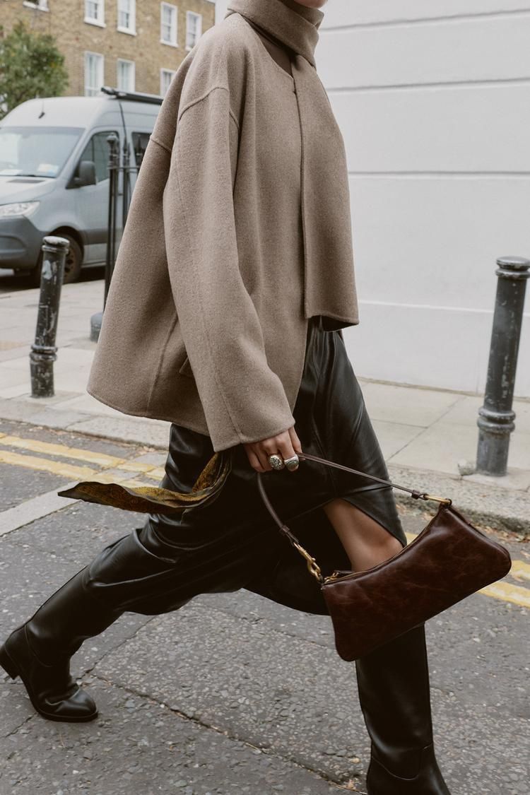 選べる匿名国内配送/ZARA ウール ショートスカーフコート (ZARA/コート