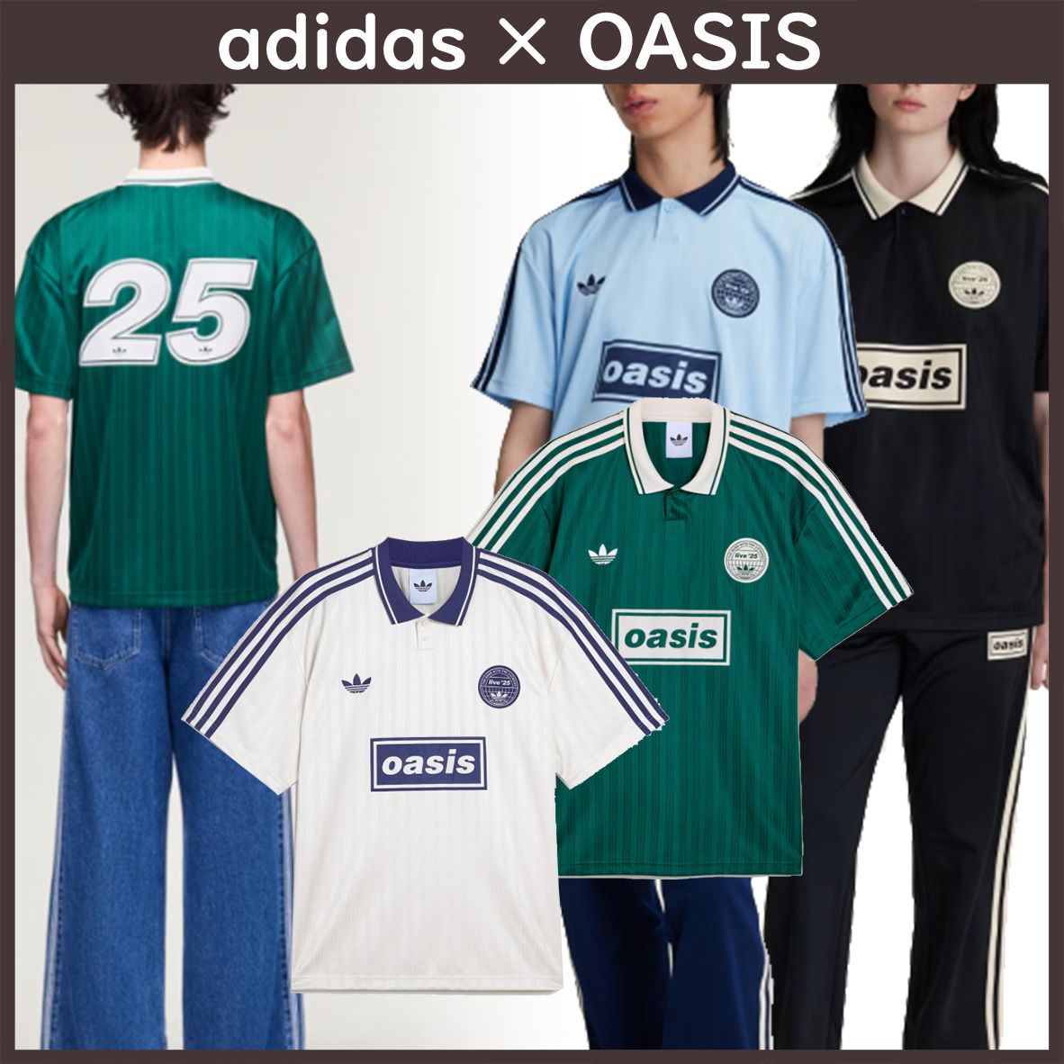 Adidas◇OASISツアージャカードジャージ◇4色 (adidas/Tシャツ