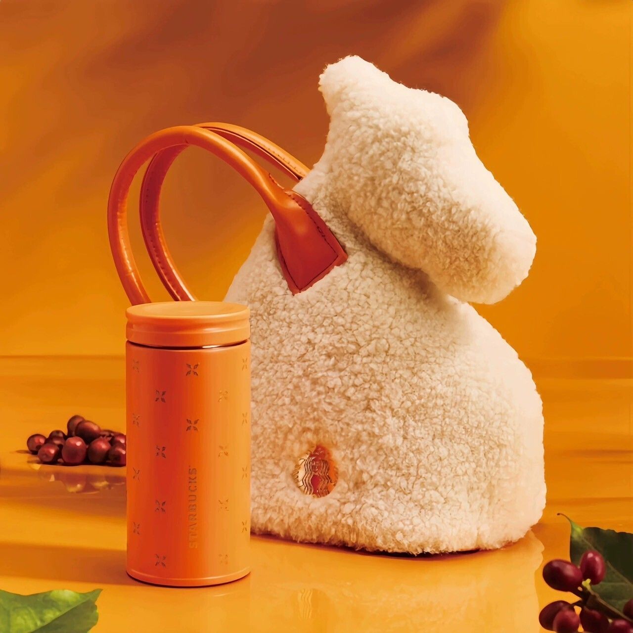 スターバックス海外中国2026午年 モコモコ馬バッグ付き ボトル