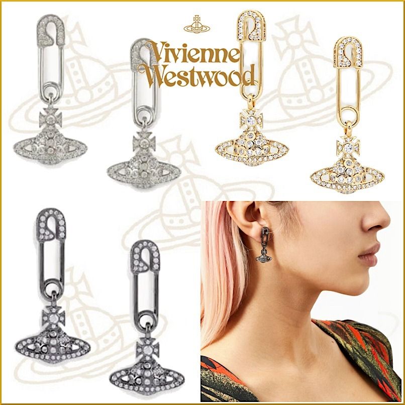 20/21新作☆vivienne westwood☆LUCRECE安全ピンオーブピアス