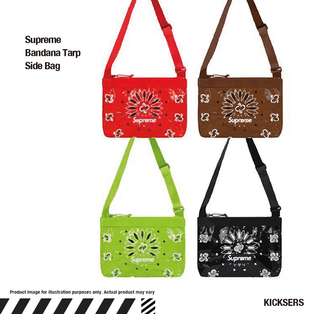 ペイズリー柄ボディ ショルダー！Supreme Bandana Tarp Side Bag