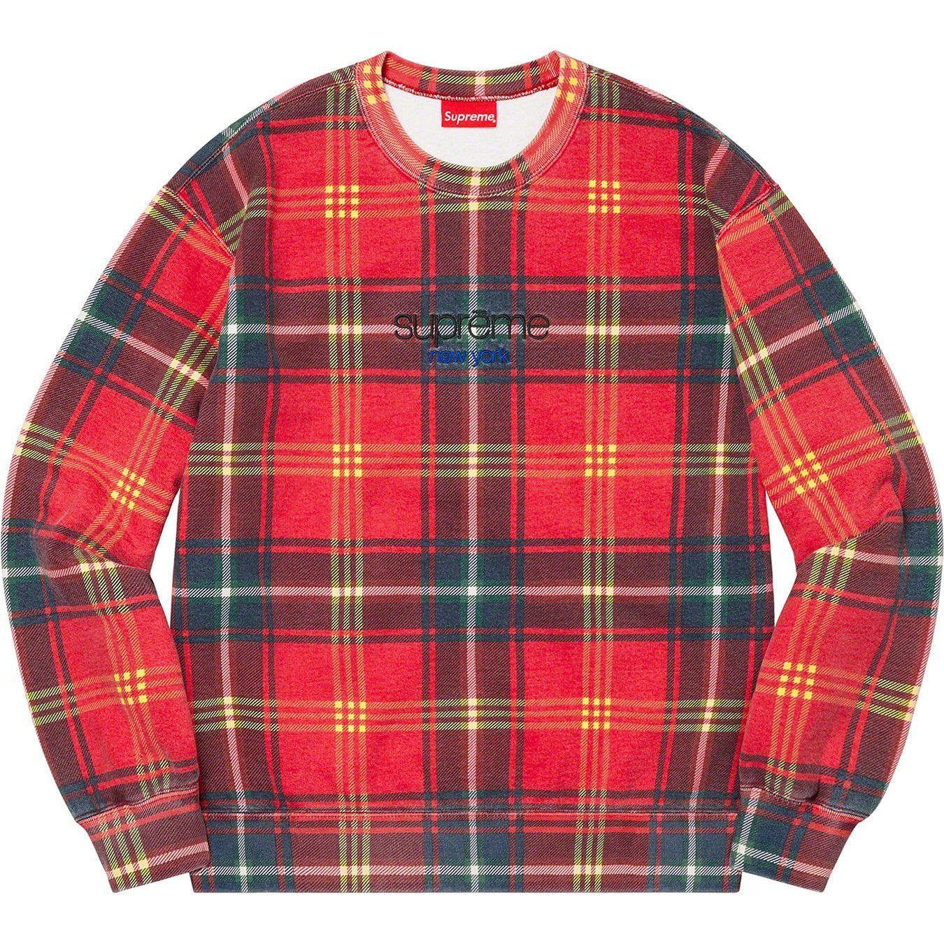 SS21 Supreme Plaid Crewneck - チェック クルーネック (Supreme
