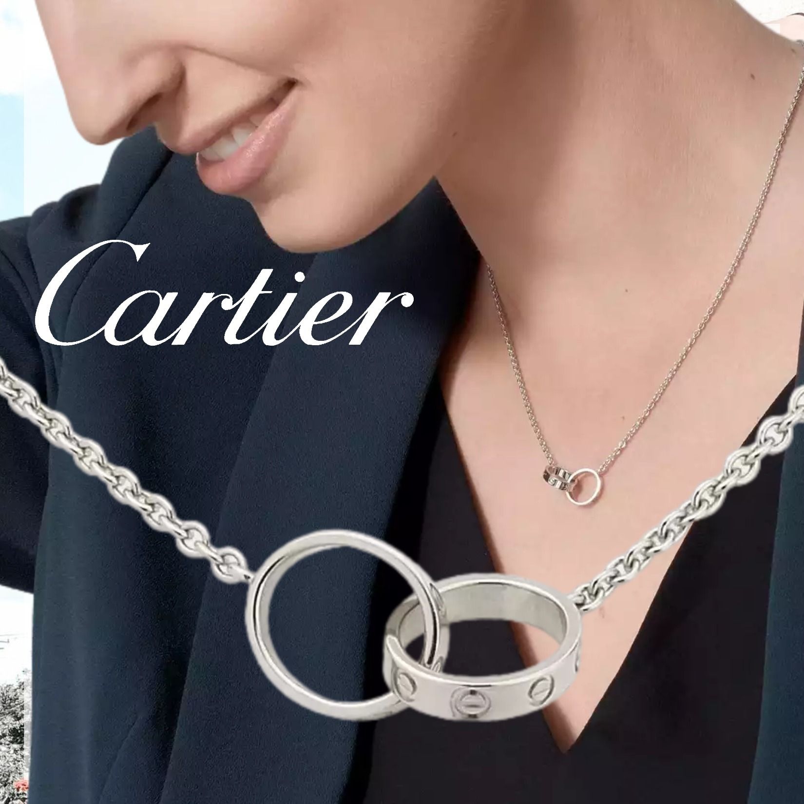 すぐ届く！ギフトに◎【カルティエ】LOVE ネックレス 18K 金 (Cartier