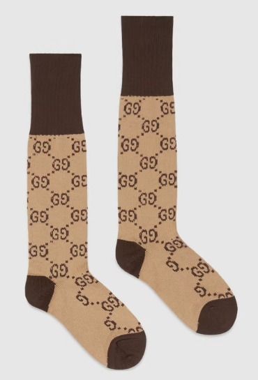 国内発送☆GUCCI】GGパターン コットンブレンド ソックス 靴下 (GUCCI