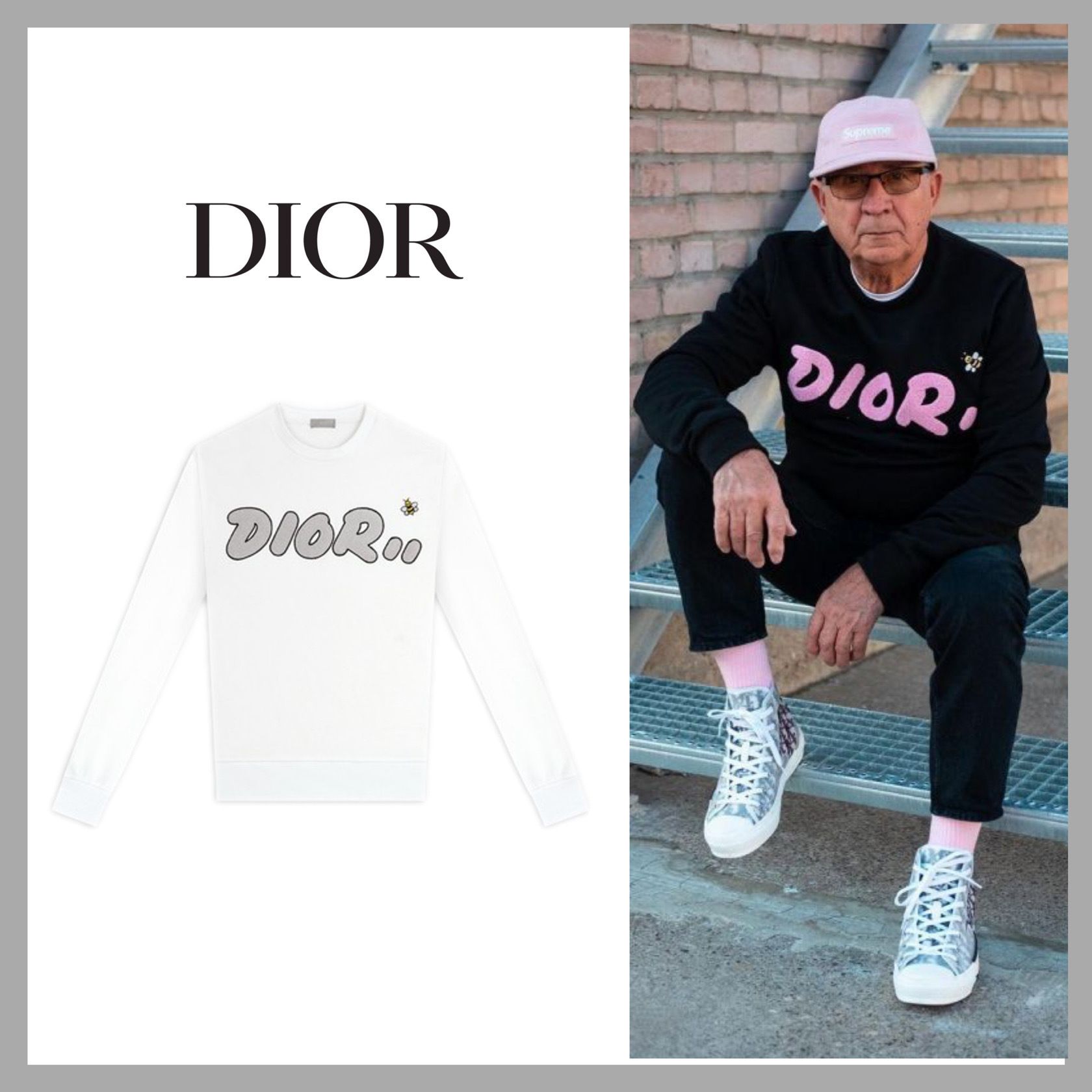 KAWS x Dior ロゴ クルーネック スウェットシャツ (Dior/スウェット