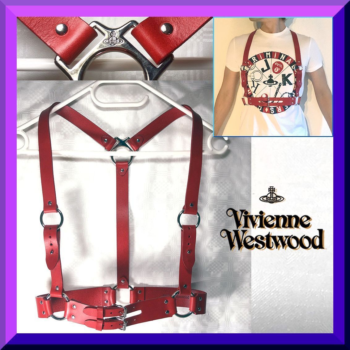 国内即発】Vivienne Westwood☆BONDAGE☆ハーネスベルト RED (Vivienne