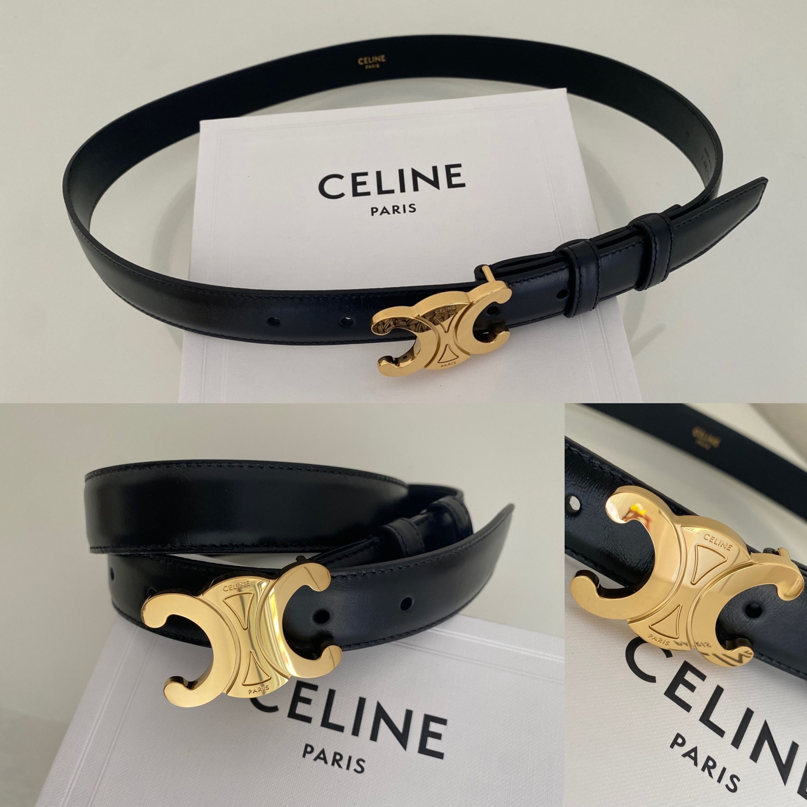 CELINE【入手困難】トリオンフ ベルト スムースカーフスキン全色