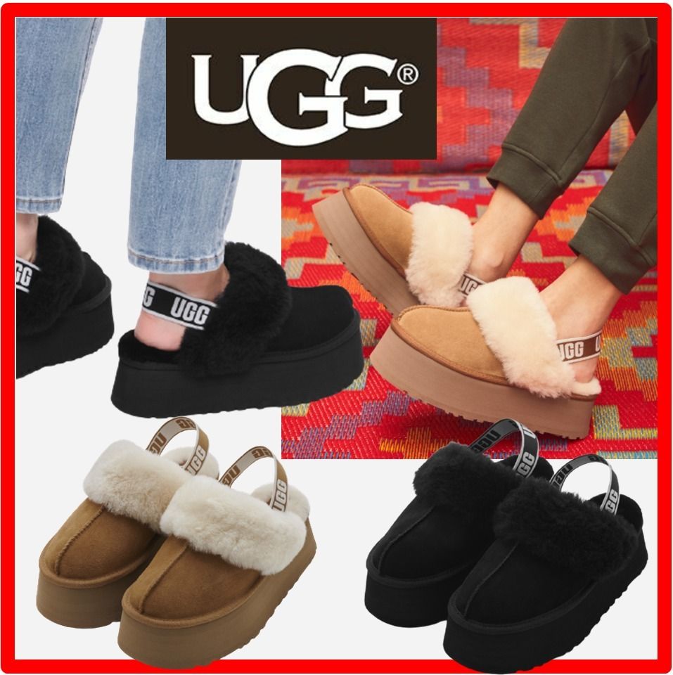 ☆【UGG 】 ロゴバンディングプラットフォームサンダル FUNKETTE (UGG