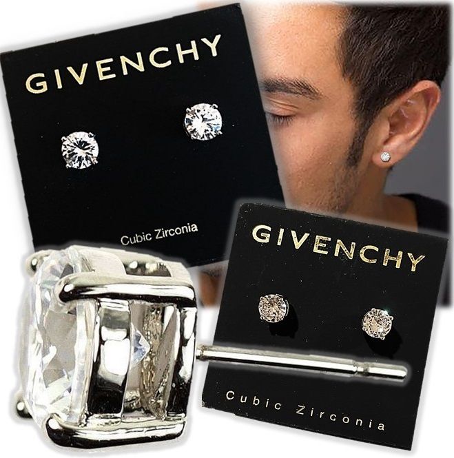 GIVENCHY クリスタル スタッズ ピアス 7/8mm 関税☆送料込 (GIVENCHY
