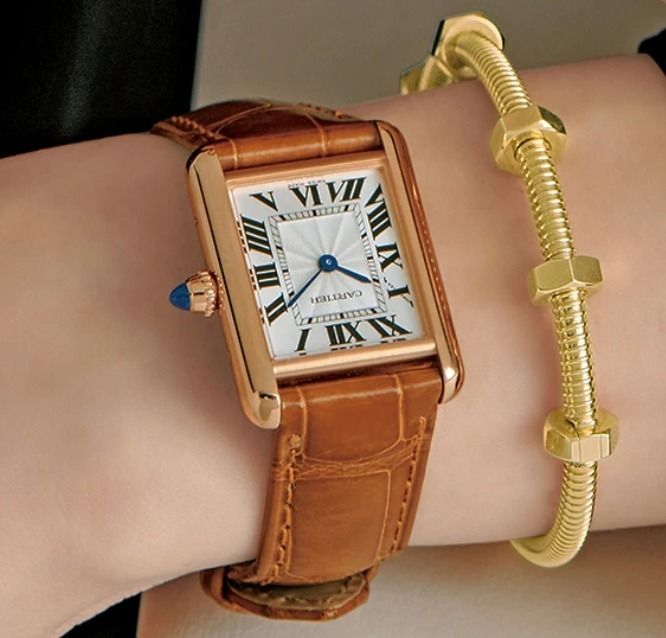 即納 カルティエ 腕時計 ウォッチ アリゲーター ピンクゴールド