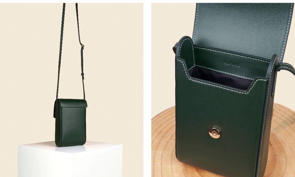 CAFUNE/TRUNK BOX レザースマホショルダー/ポシェット/ポーチ (CAFUNE