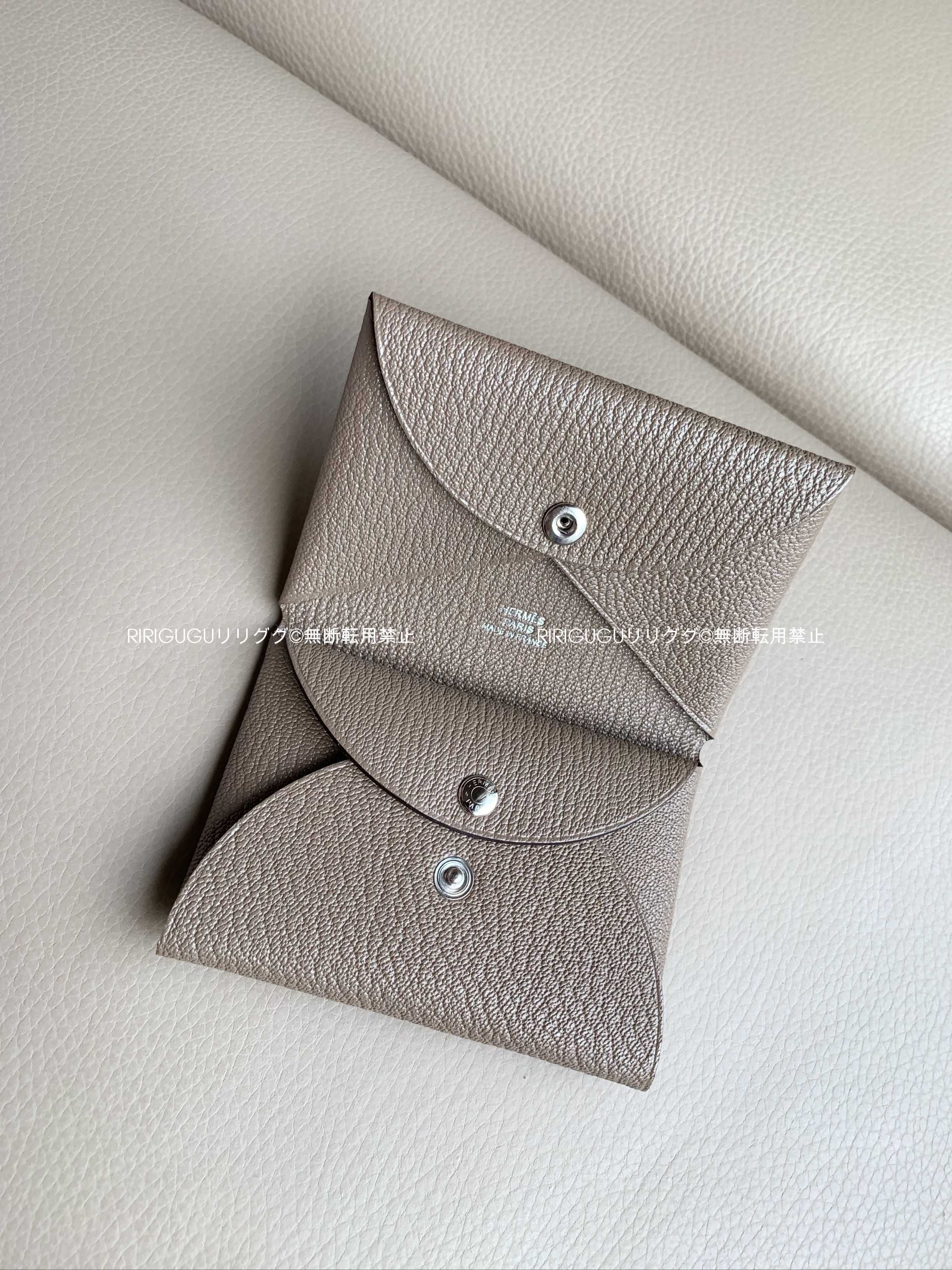 エルメス)エトゥープ☆カルヴィ デュオ☆カード＋コインケース (HERMES