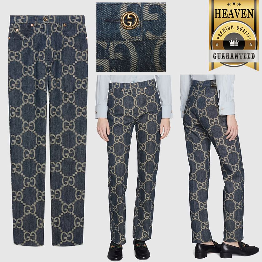 累積売上総額第1位【GUCCI☆グッチ】 ジャンボ GG デニムパンツ