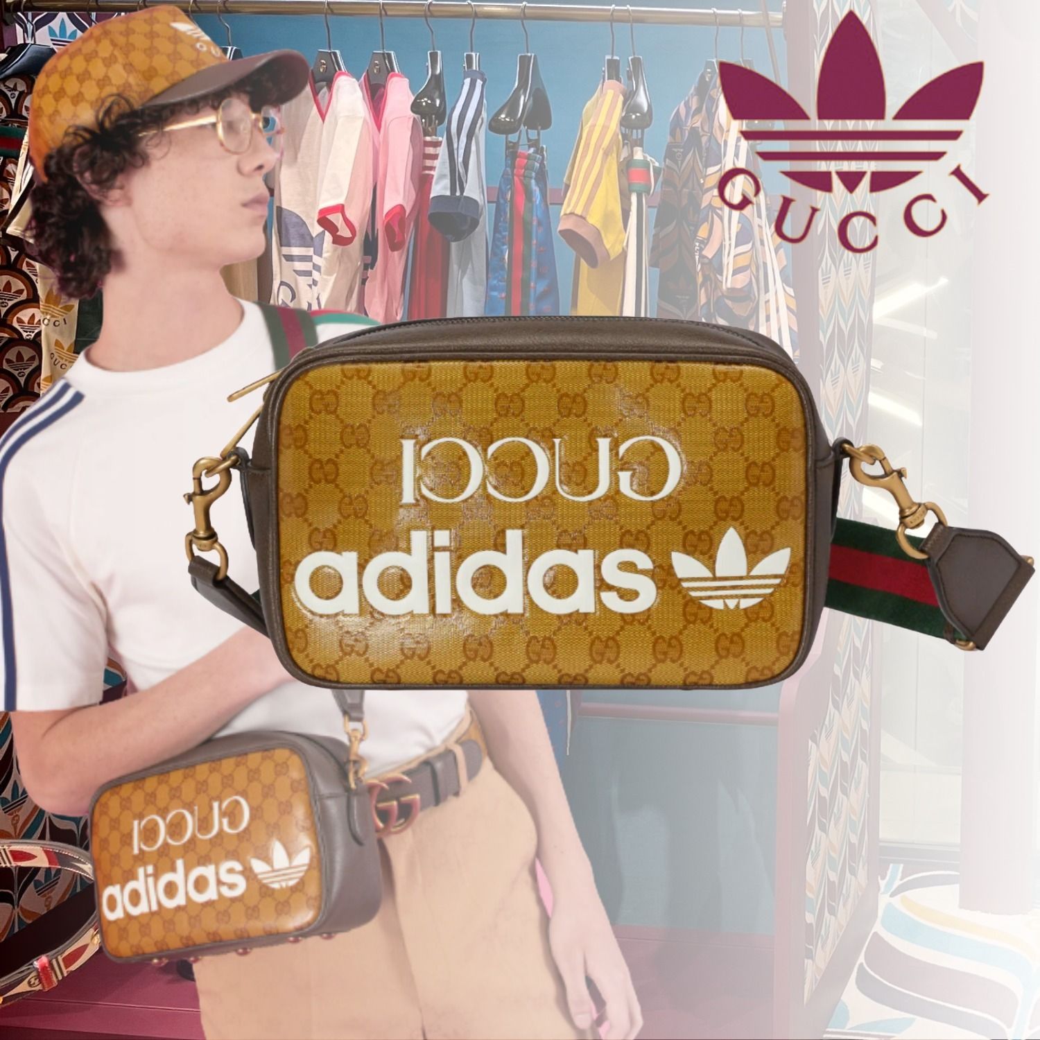 GUCCI adidas グッチ アディダス スモール ショルダーバッグ (GUCCI