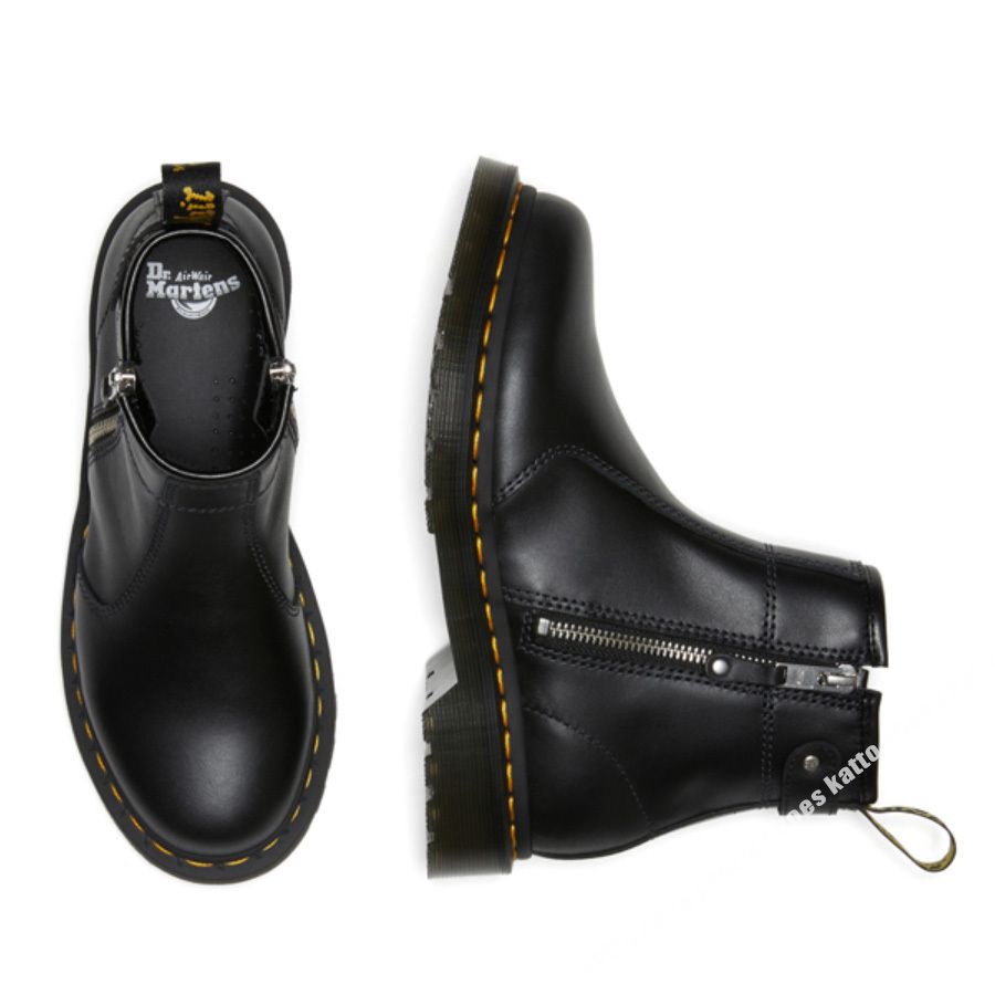 Dr Martens☆2976 TWIN ZIP☆CHELSEA BOOT☆BLACK WANAMA (Dr.Martens