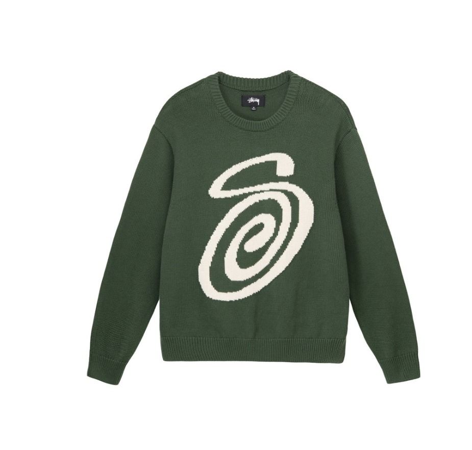 ☆人気☆【STUSSY】☆Stussy Curly S Sweate.r Green☆ニット
