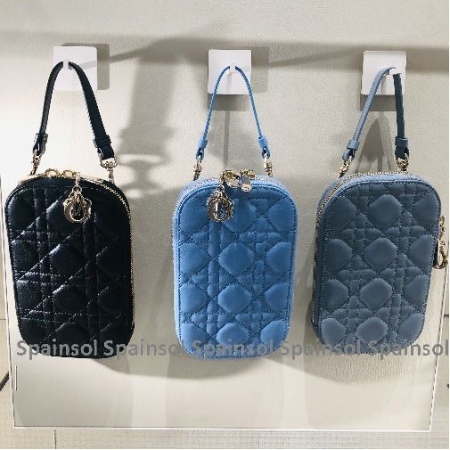 4色展開【LADY DIOR】チェーンストラップ フォンホルダー ポーチ (Dior