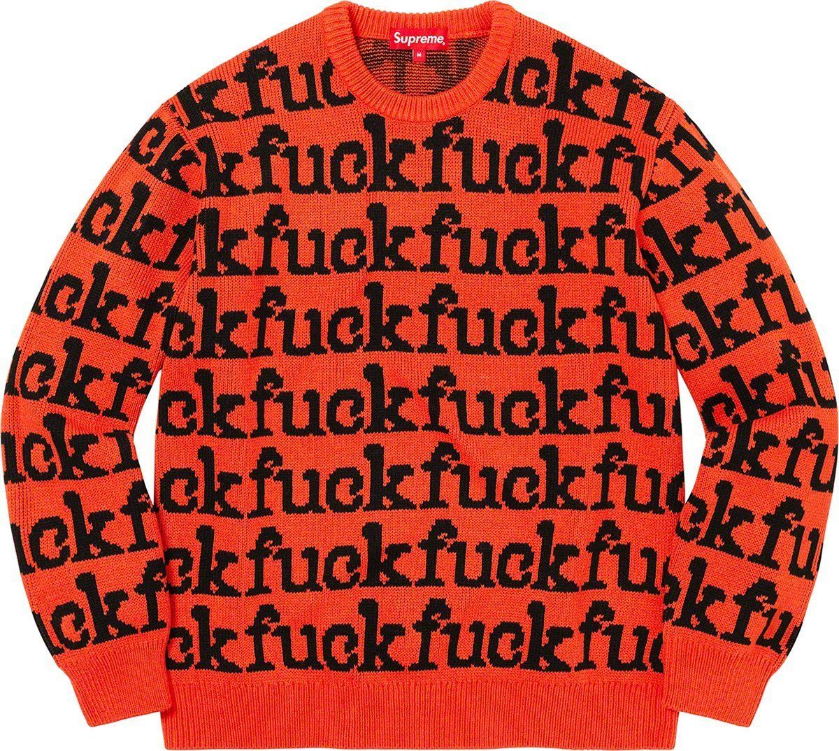 SS22 Supreme Fuck Sweater - シュプリーム ファック セーター