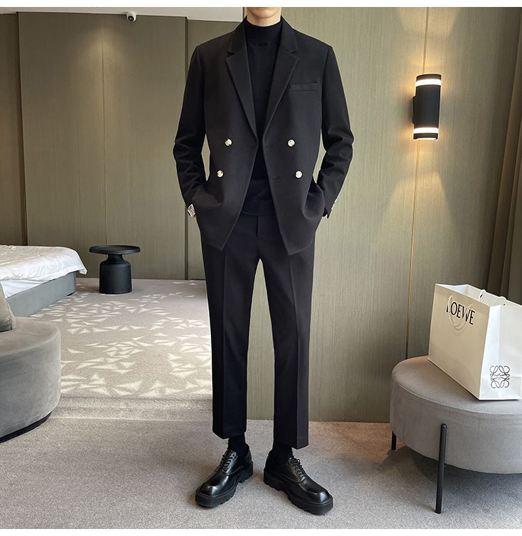 セットアップ スーツ メンズ ダブル きれいめ 韓国 nk1866