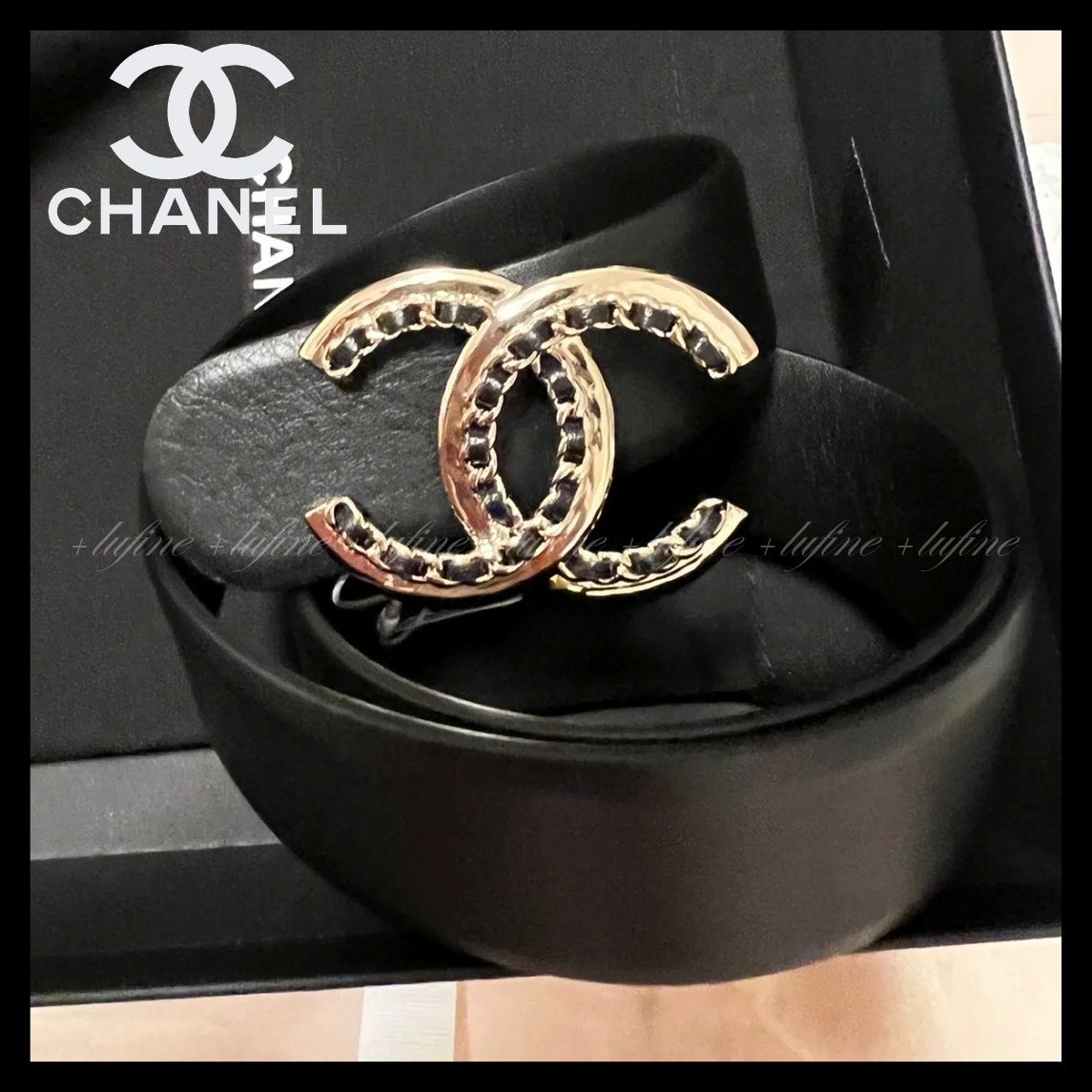 編み込みレザーがコーデのアクセントに♪】シャネル ベルト (CHANEL