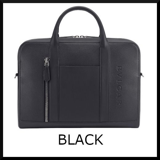 BVLGARI】ブルガリ マン レザー ミディアム ブリーフケース (Bvlgari