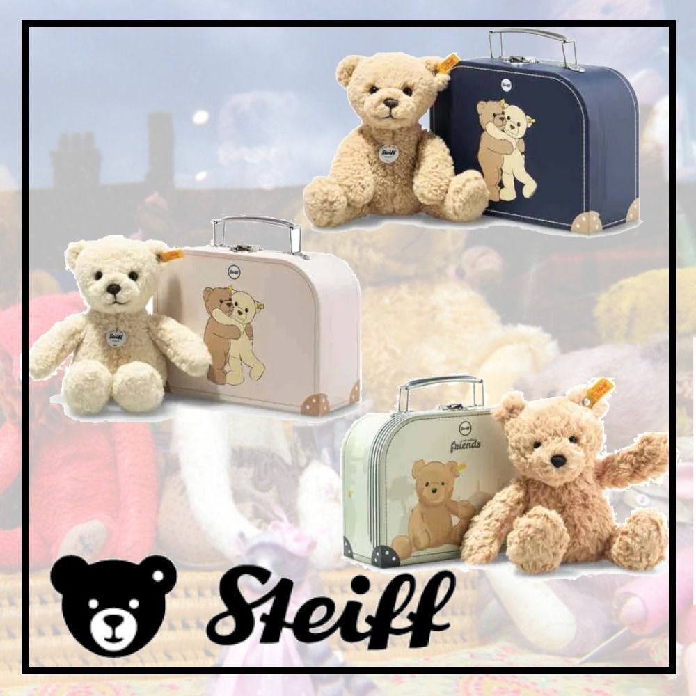 Steiff】 シュタイフ テディベア スーツケース ぬいぐるみ 3種 (Steiff