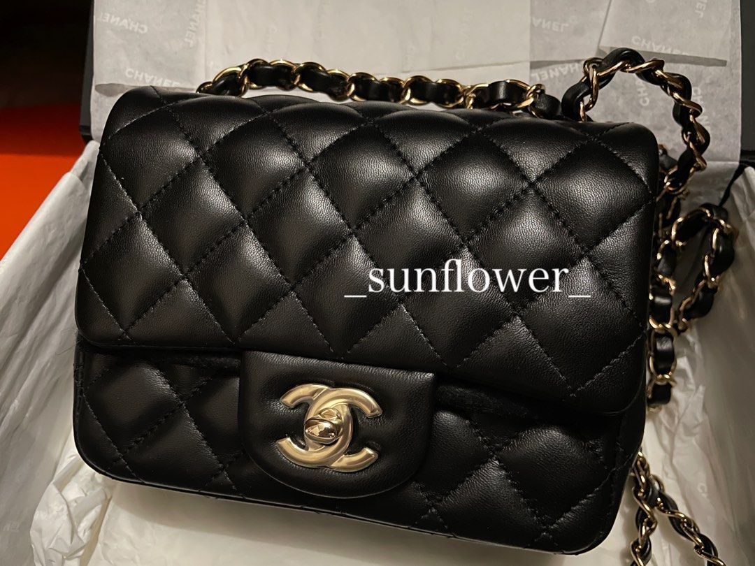 シャネル マトラッセ クラシックミニフラップバッグ ブラック (CHANEL