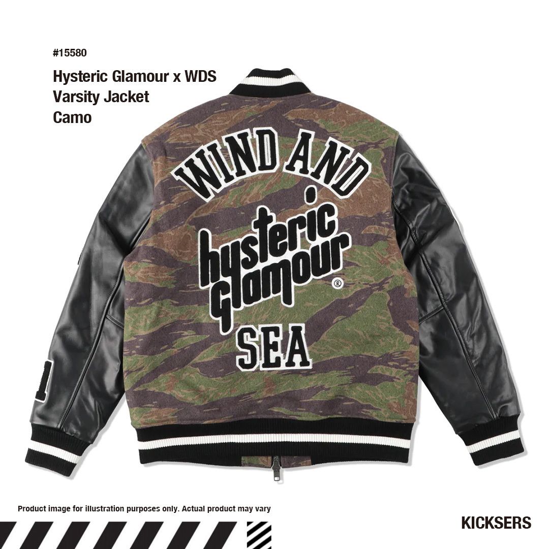 Hysteric Glamour WDS Varsity Jacket Camo ヒスウィンダンシー (WIND