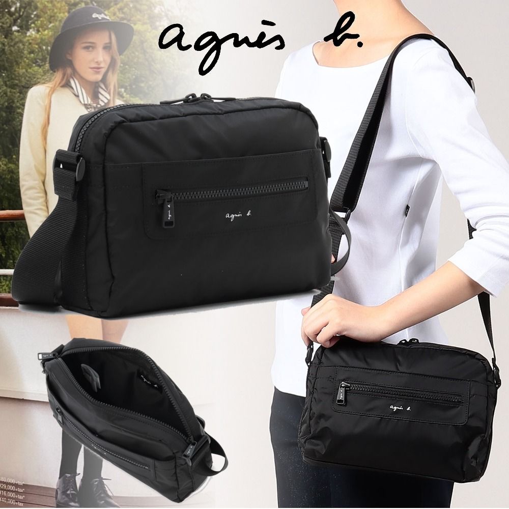 アニエスベー】軽くて便利！撥水ナイロン ショルダーバッグ (Agnes b