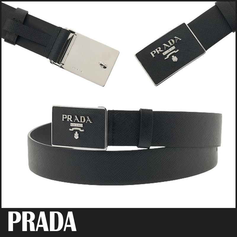 PRADA IPADロゴ レザーベルト Prada レザーベルト (ベルト) IFCHIC.COM