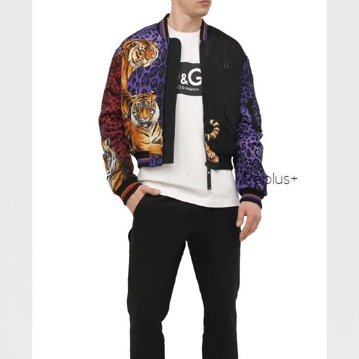 Dolce&Gabbana】レオパード タイガー ボンバージャケット ロゴ (Dolce