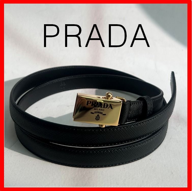 ☆人気☆【PRADA】☆プラダ ロゴ バックル ベルト レディース☆ (PRADA