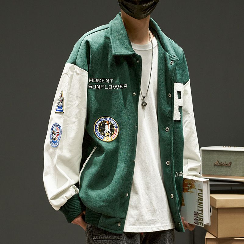 ユニセックス スタジャン おしゃれ 春秋アイテム 韓国 3色 M~XL