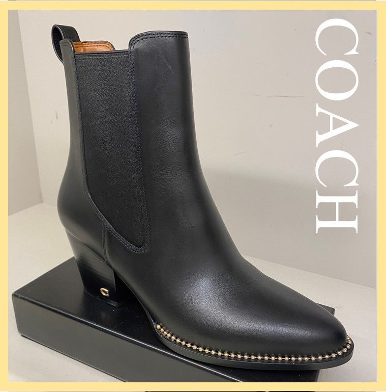 COACH✨コーチ✨ブーティー✨ショートブーツ✨23cm✨スタッズ付✨即