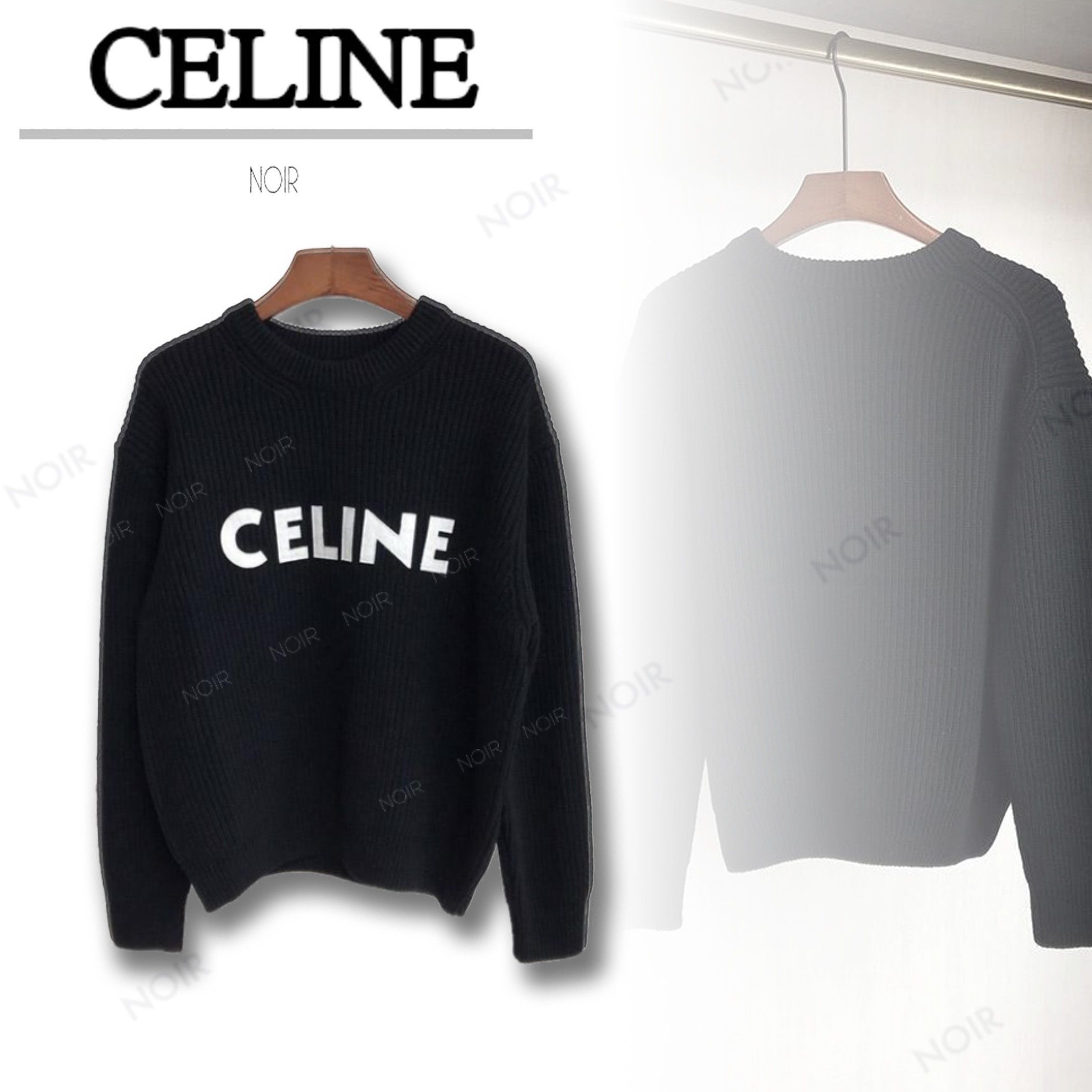 国内即発 CELINE オーバーサイズ セーター / リブ編みウール (CELINE