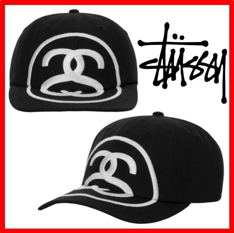 ☆【STUSSY】☆Stussy Big Link Low Pro Strapback Cap Black