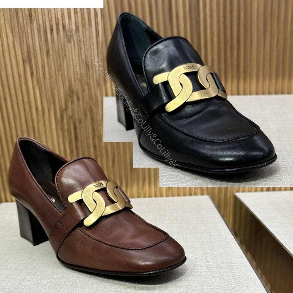 Tods（トッズ）☆レザーヒールローファー (TOD'S/ローファー