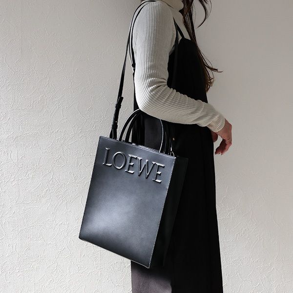 LOEWE ロエベ トートバッグ 通勤バッグ ロゴ 本革 レザー A4可 (LOEWE