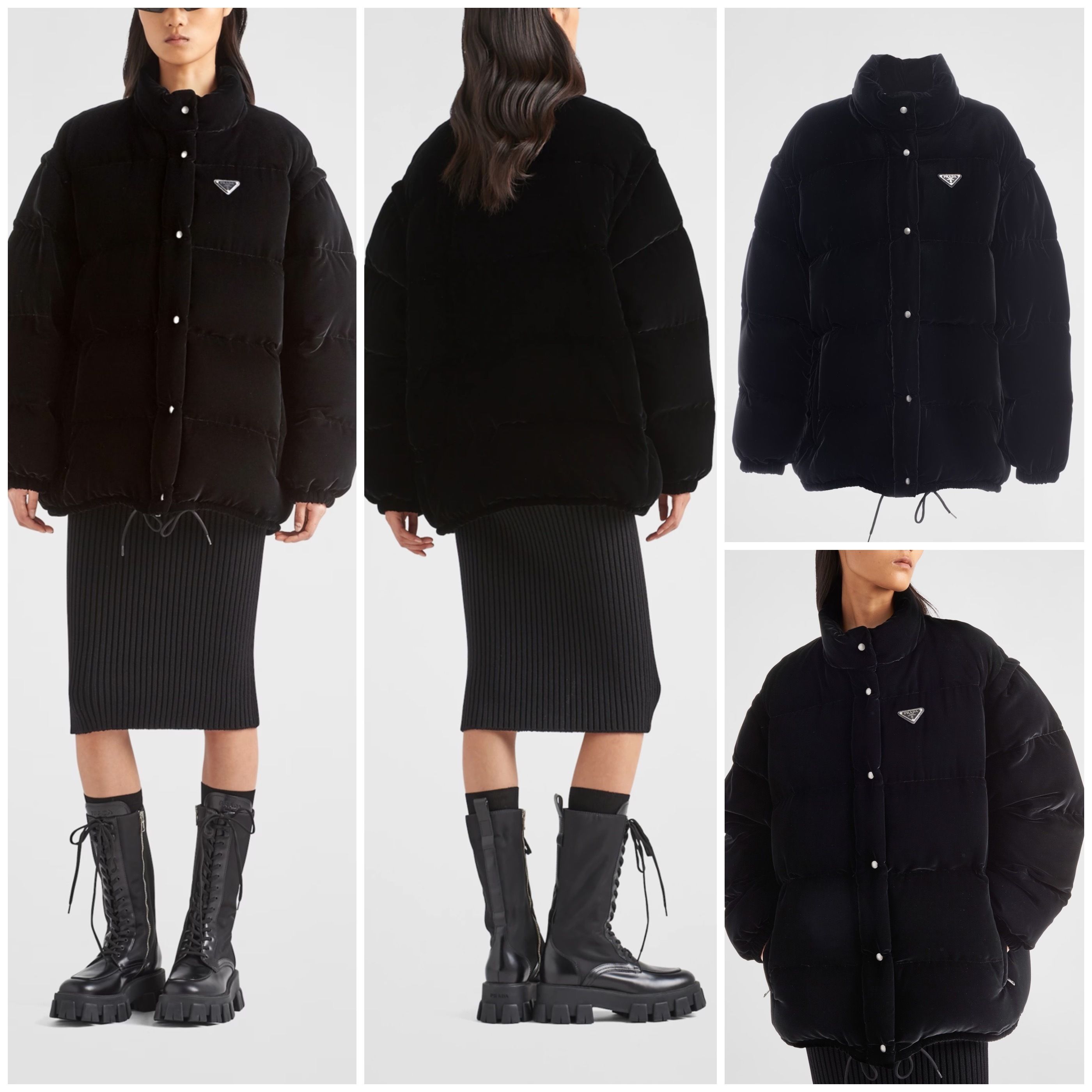 PRADA【入手困難】Convertible ☆ベルベット ダウンジャケット