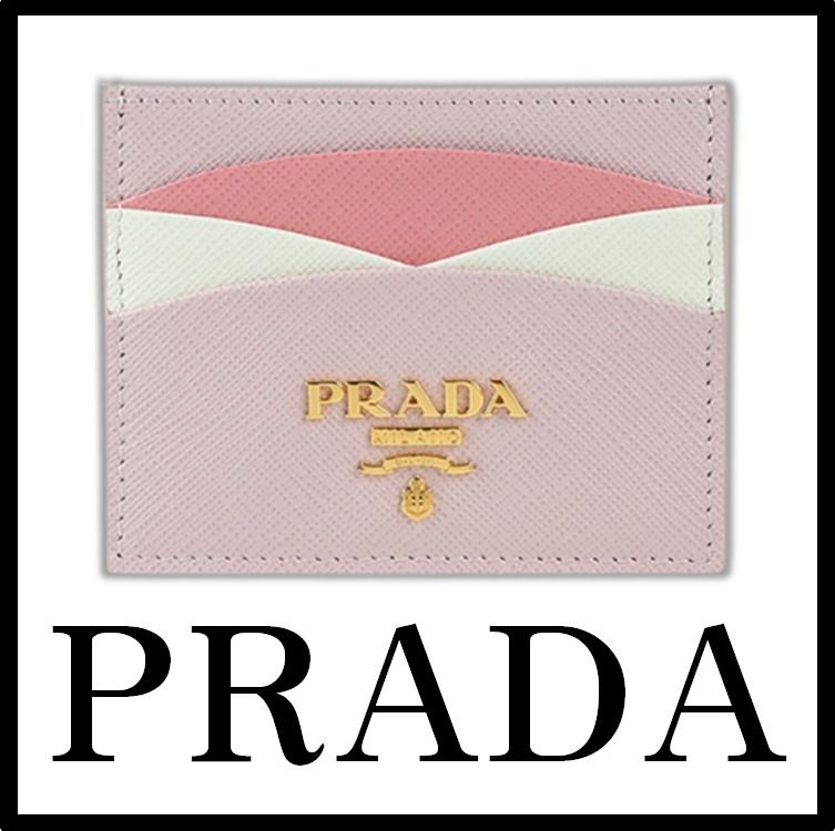 関税込☆PRADA☆マルチカラーサフィアーノ カードホルダーピンク