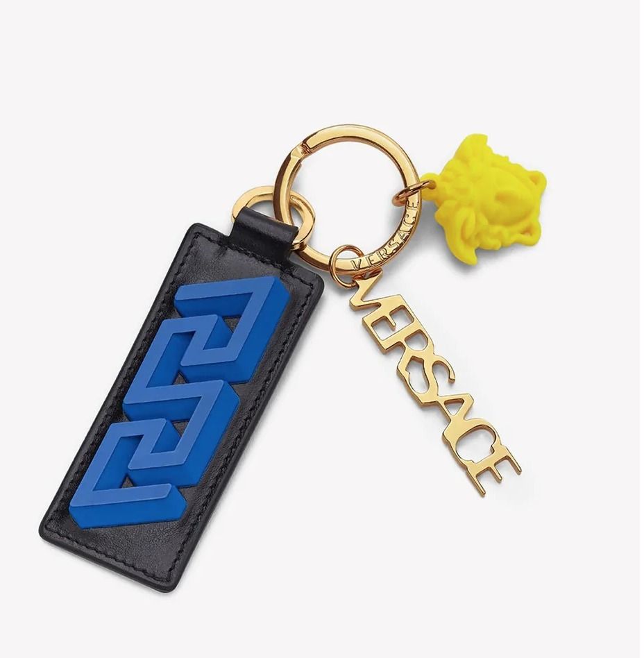 VERSACE ヴェルサーチ GREEK&MEDUSA レザータイプ キーホルダー