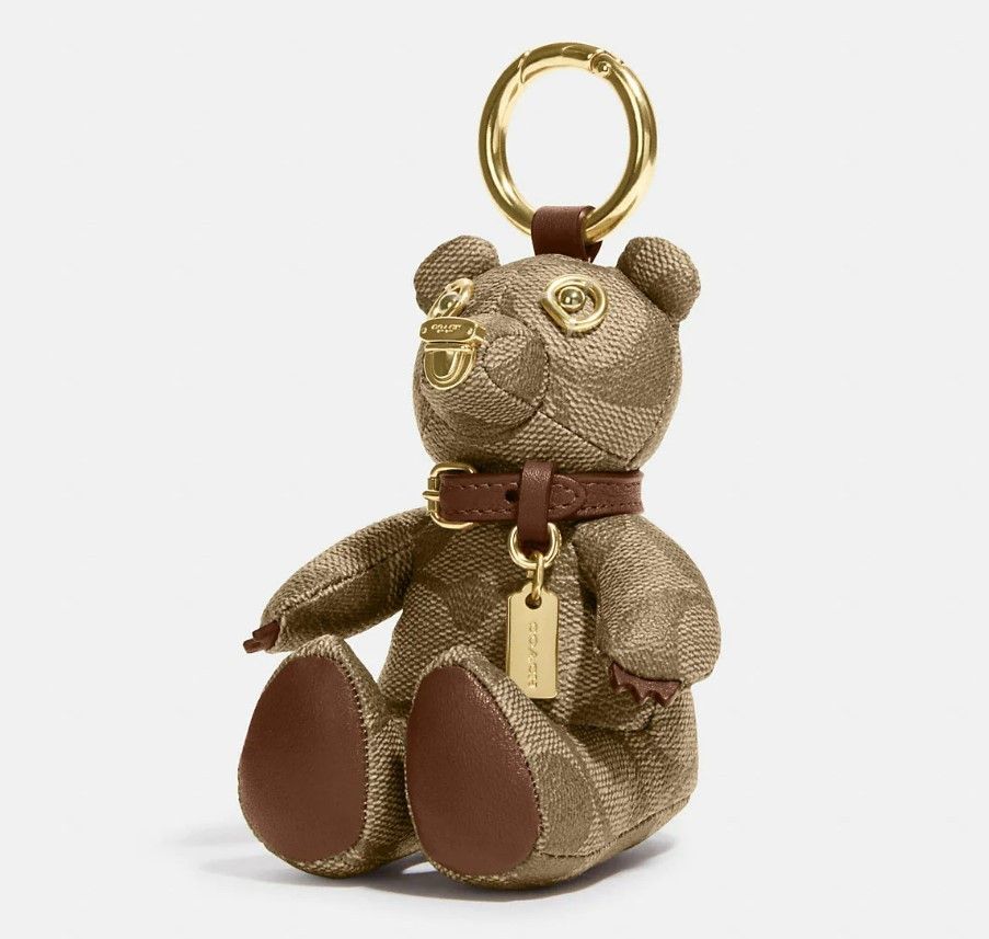 Coach コーチ ベア バッグ チャーム・シグネチャー キャンバス (Coach