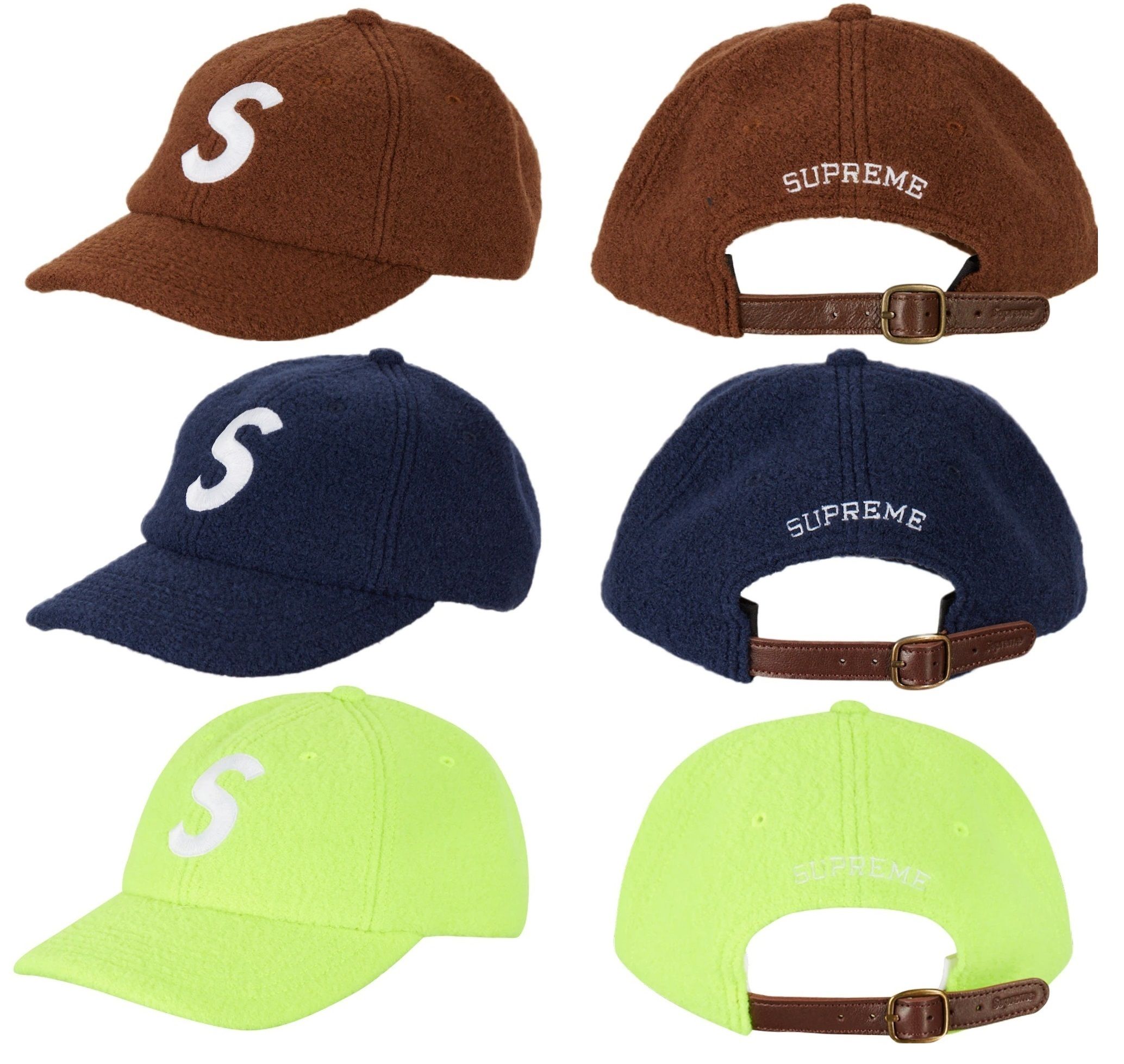大人気!!!☆Supreme ウール ロゴ キャップ☆Boiled Wool S Logo